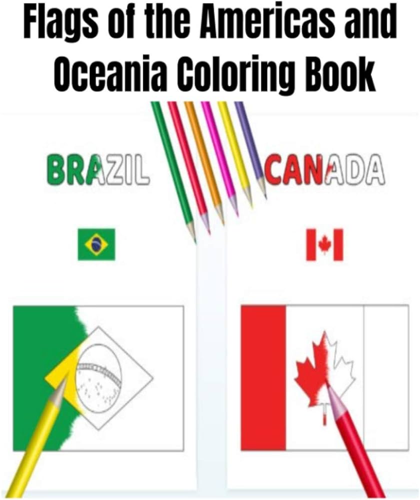 Flags of the americas and oceania coloring book inc donfrancisco books