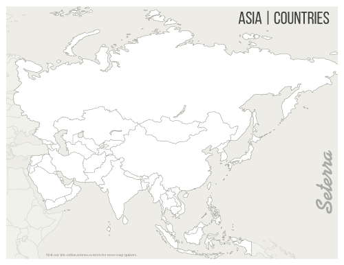 Asia countries printables