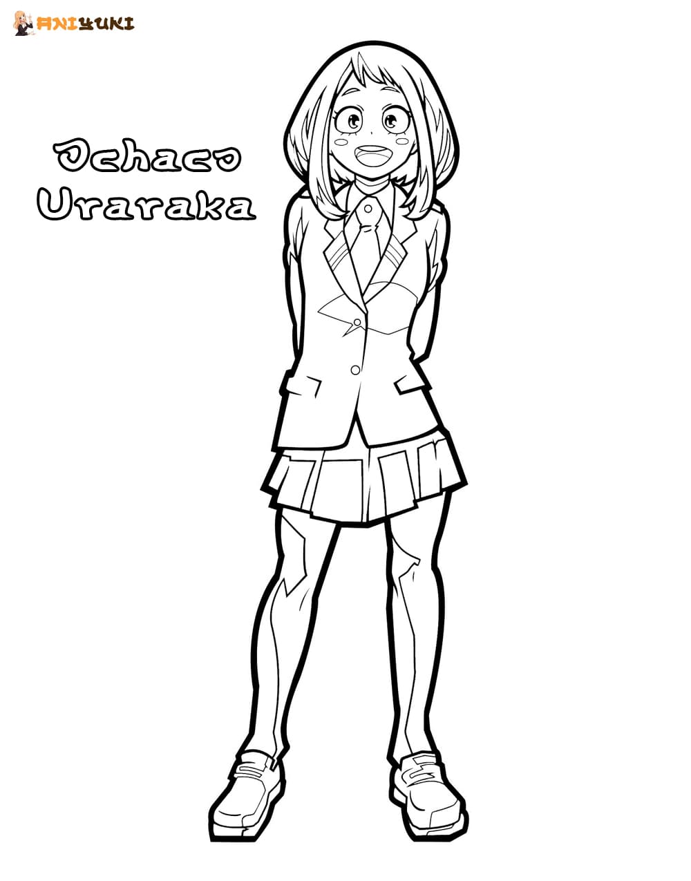 Ochako uraraka coloring pages