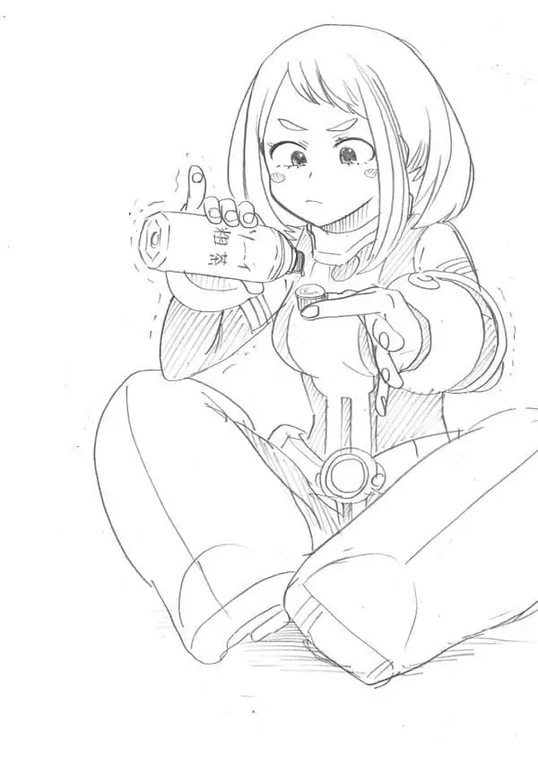 Ochako uraraka malvorlagen