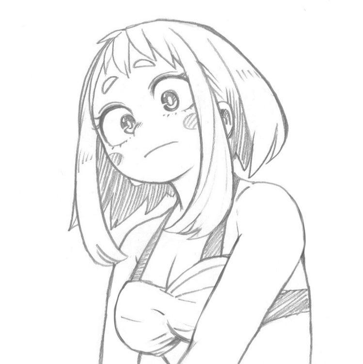 Ochaco uraraka my hero academia rmangacoloring