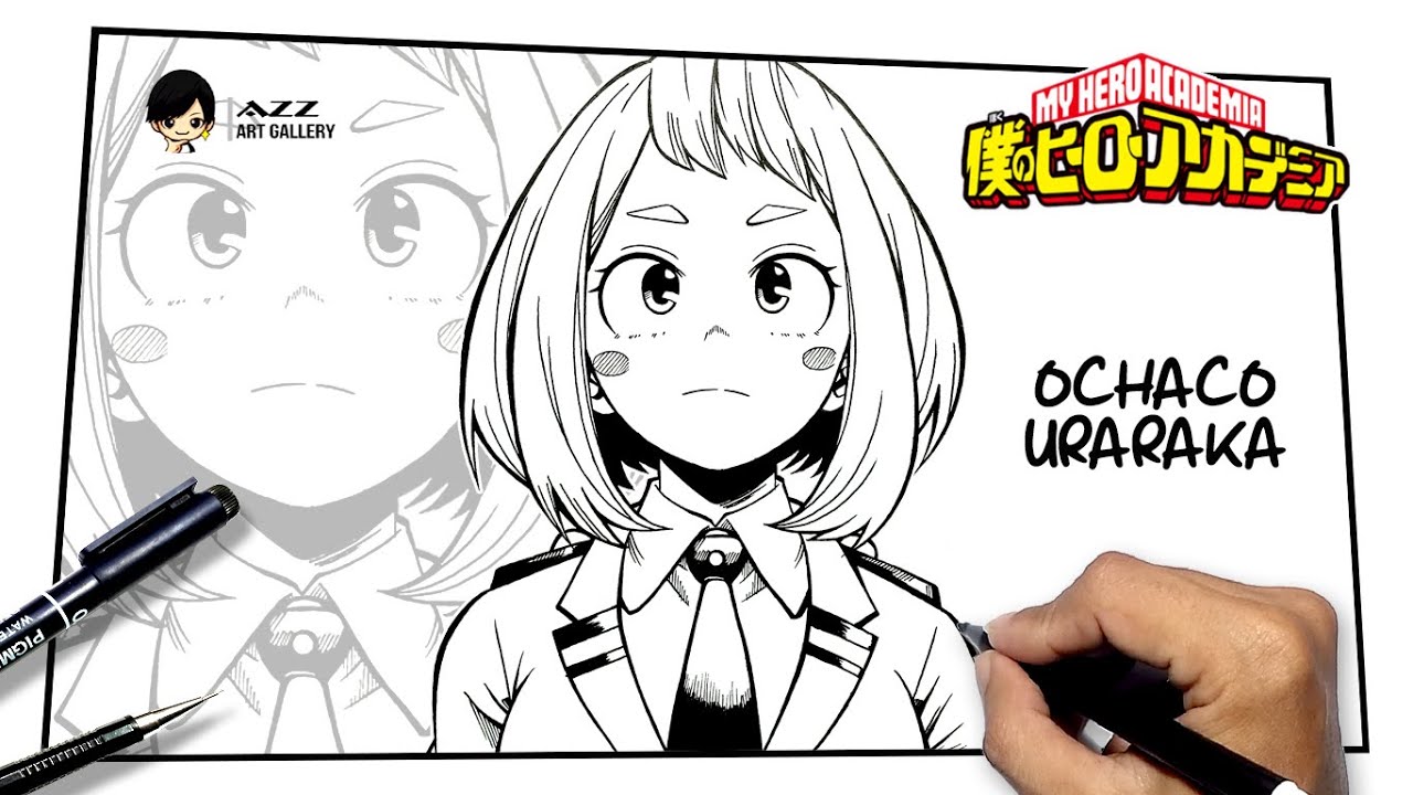 How to draw ochaco uraraka from my hero academia