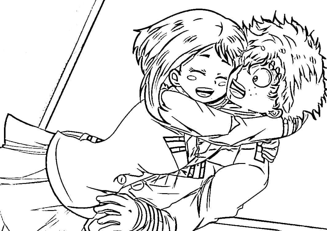 Ochako uraraka coloring book printable and online