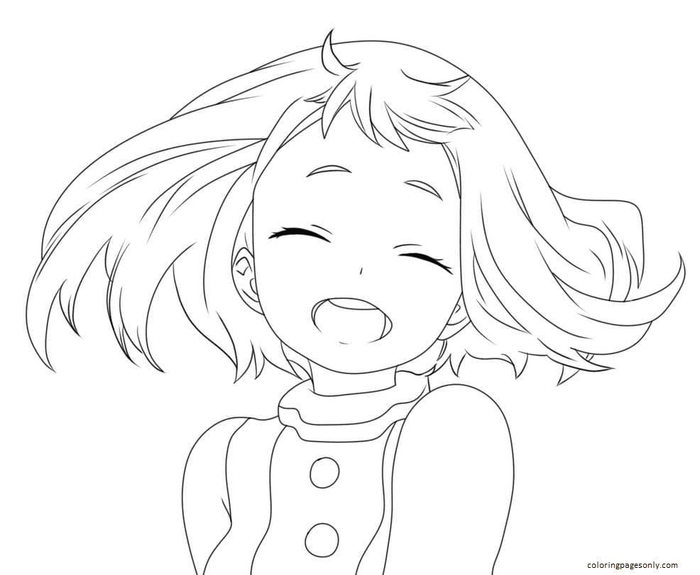 Uraraka coloring pages printable for free download