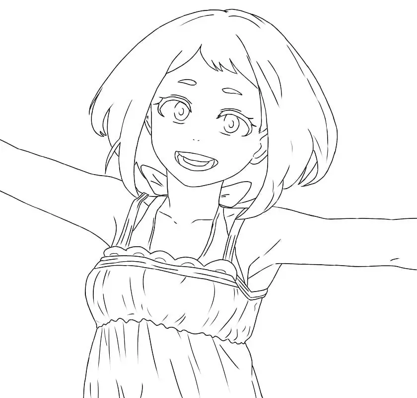 Ochako uraraka malvorlagen