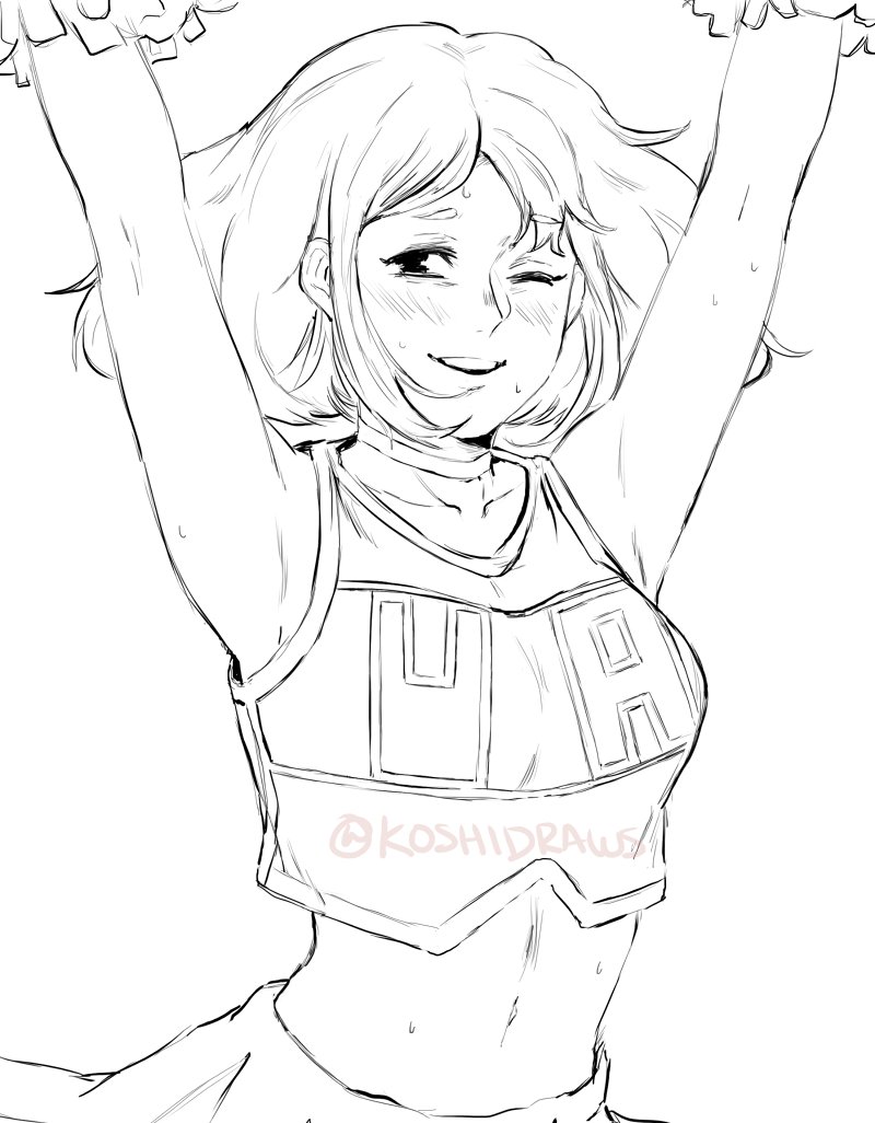 Ochaco cheer by koshidraws on