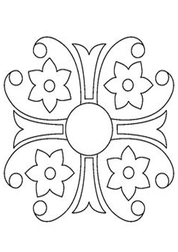 Coloring pages octagon shaped geometric coloring page