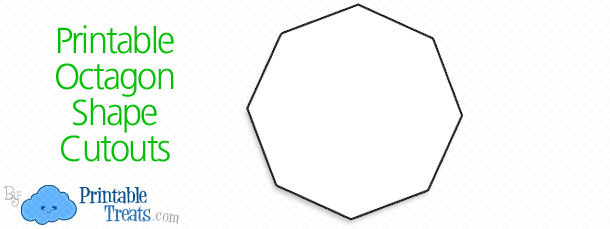 Printable octagon shape cutouts â printable treats
