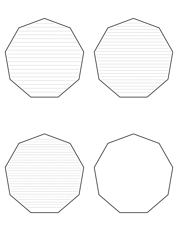 Free printable nonagon