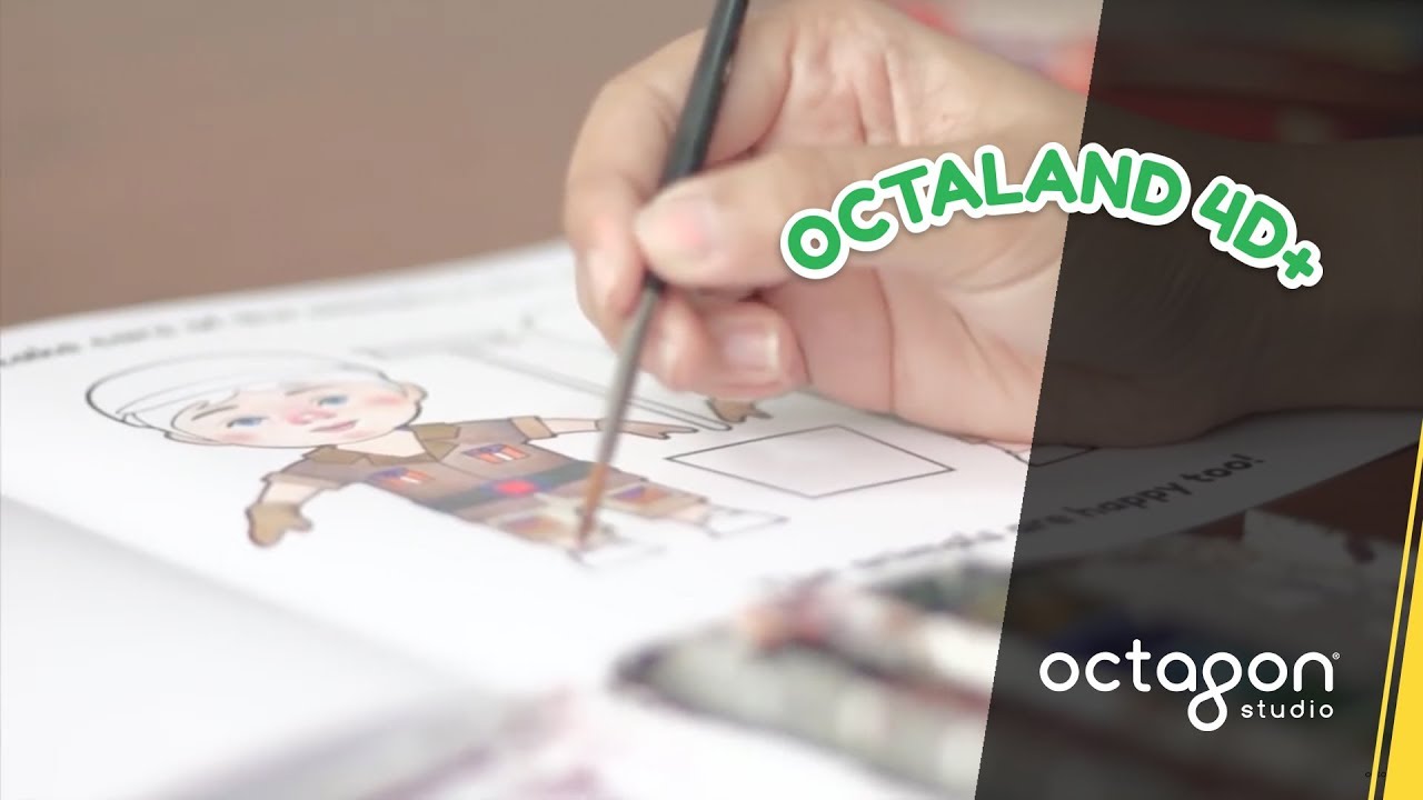 Augmented reality colouring book octaland d colour me octagon studio