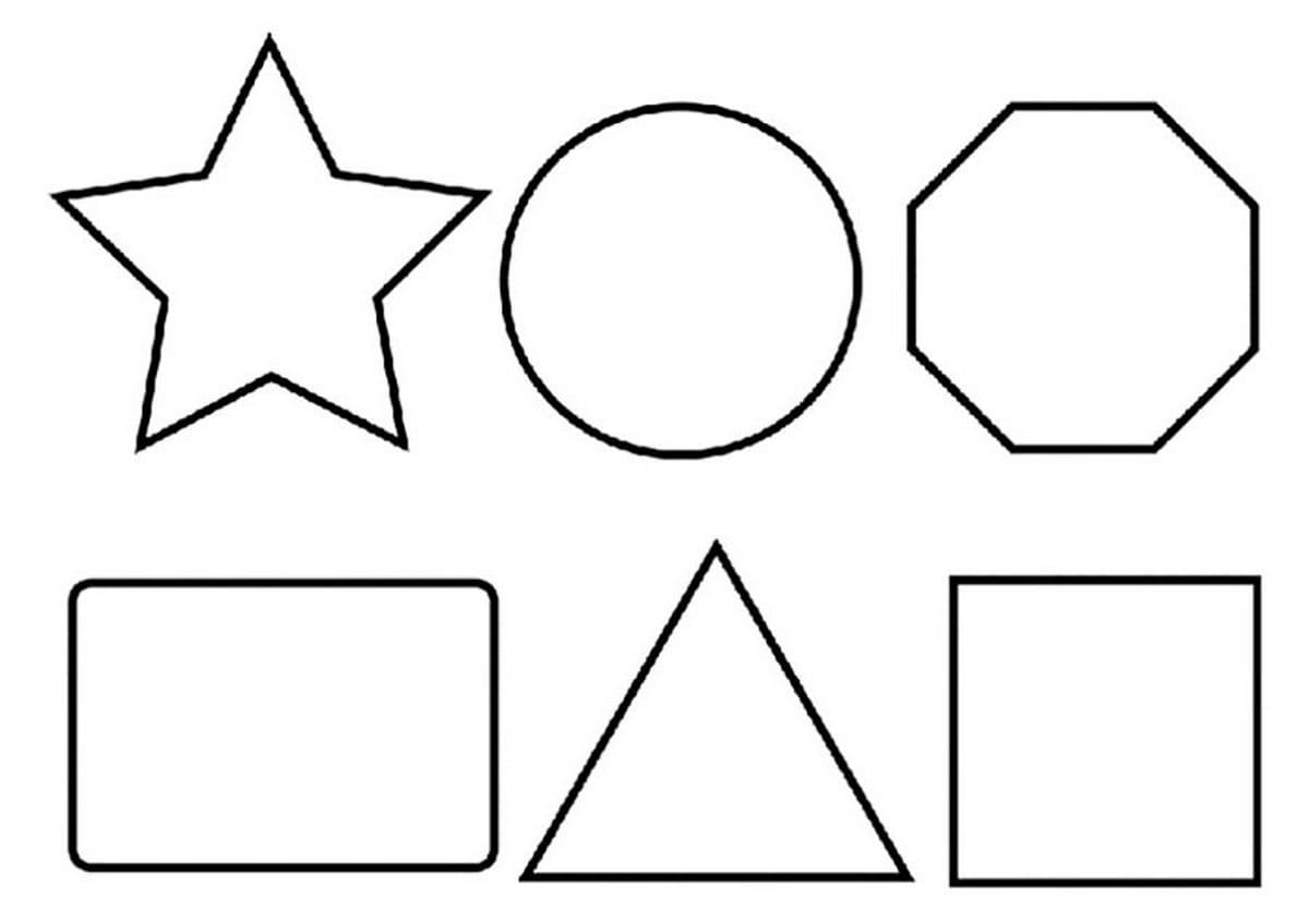 Shapes coloring pages for children free printable