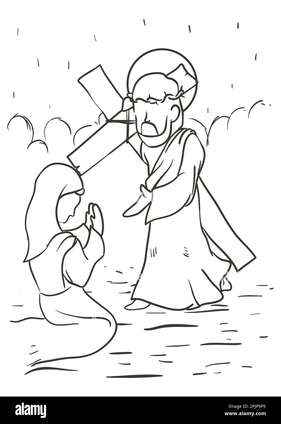 Via crucis imãgen vectorial de stock