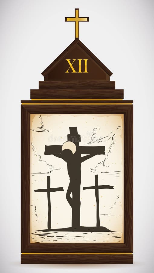 Via crucis ilustracion stock vector y clipart â ilustracion stock