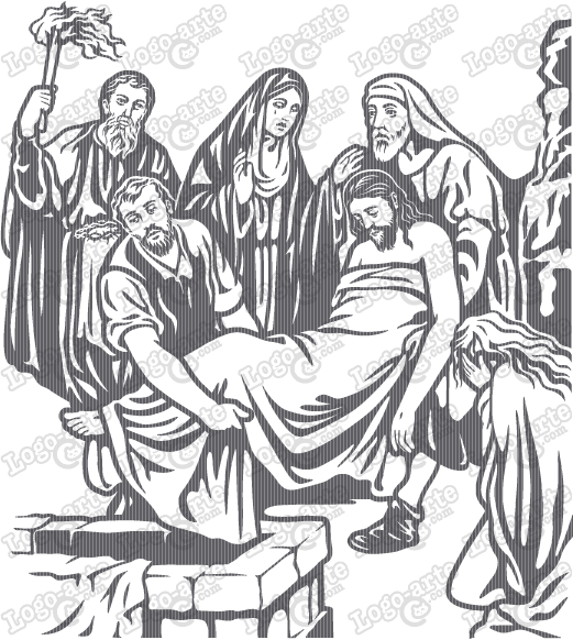 ª estaciãn del via crucis actual vectorizada para corte