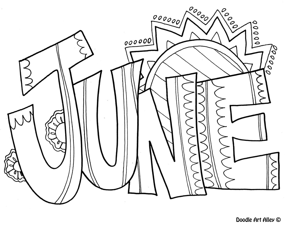 Months of the year coloring pages