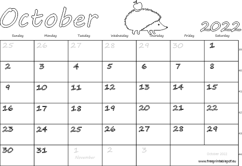 October australia calendar free printable pdf