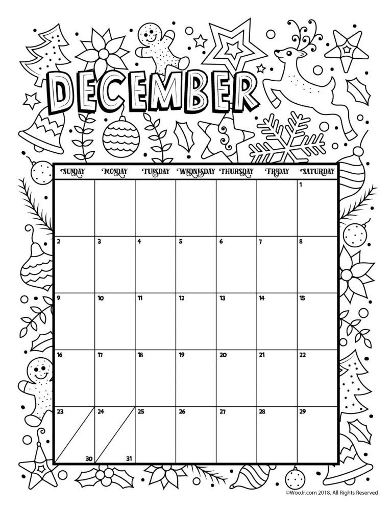 Printable coloring calendar for and woo jr kids activities childrens publishing kids calendar coloring calendar calendar printables