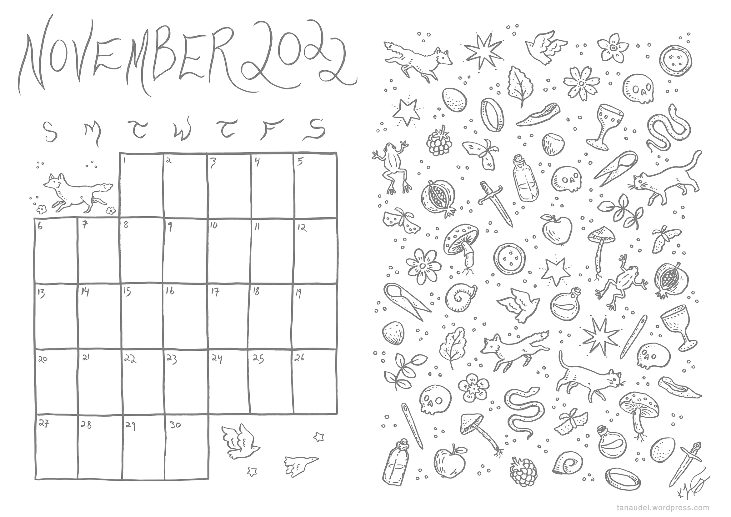 November calendar â iconographies kathleen jennings