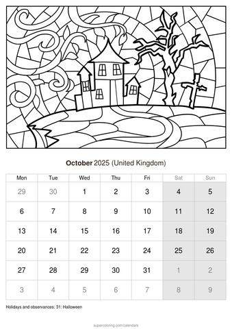 October calendar