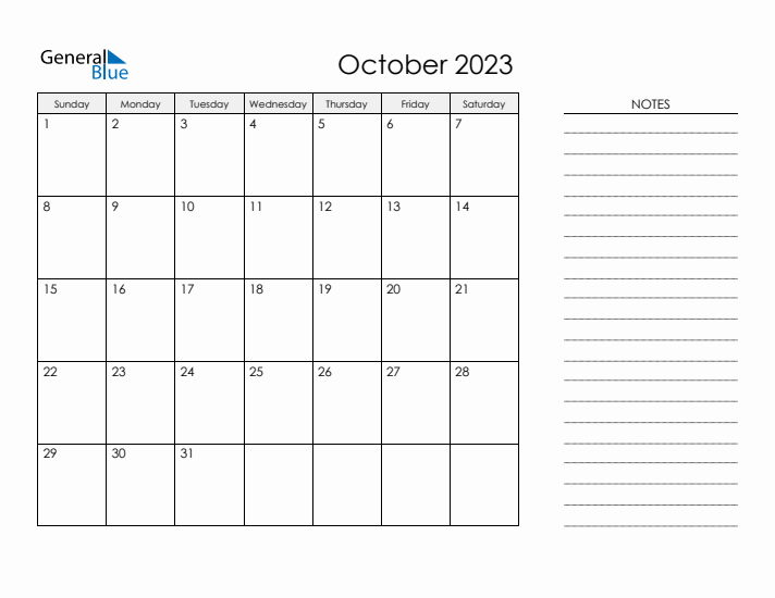 October monthly calendar pdf word excel