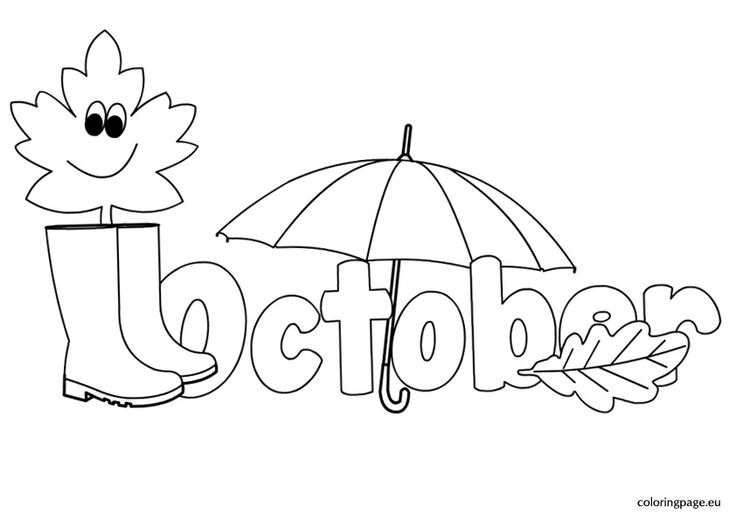 October coloring page fall coloring pages coloring pages coloring calendar