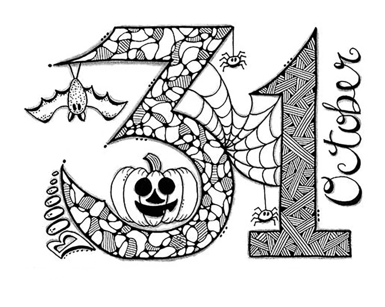 October coloring pages
