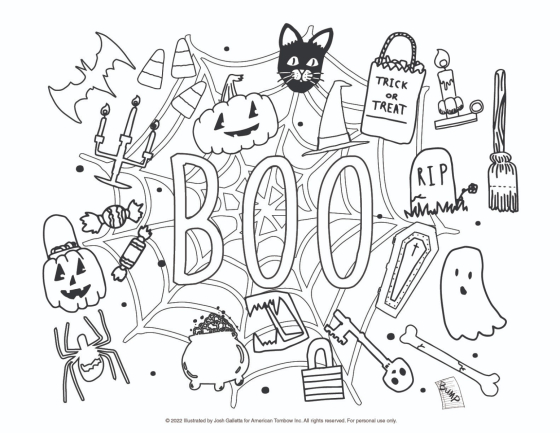 October coloring worksheet