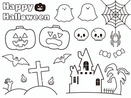 Free vectors hallowe coloring book