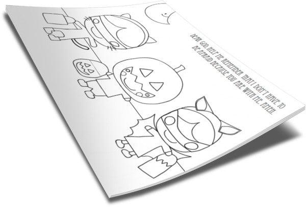 October coloring page costumes