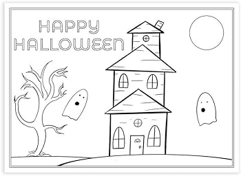 The invite lady halloween coloring cards fall harvest autumn pumpkin october assortment flat coloring pages assorted printed cards count office products