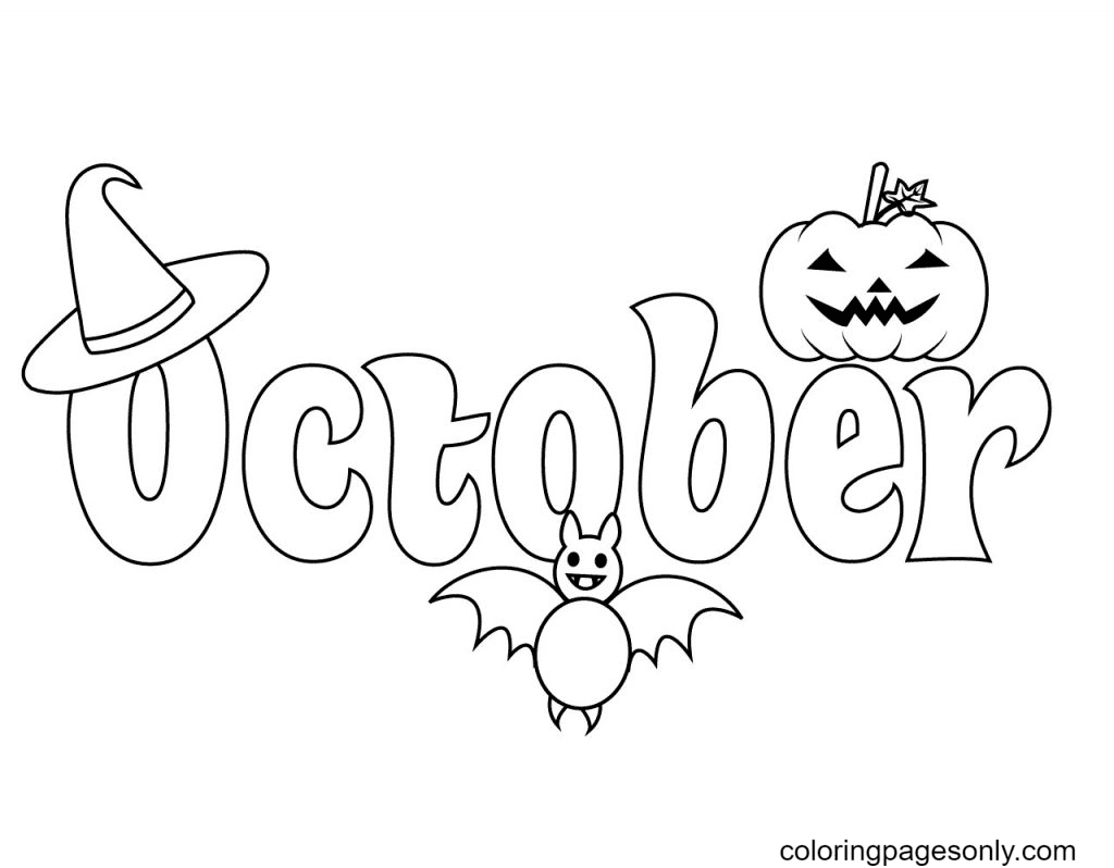 October coloring pages printable for free download