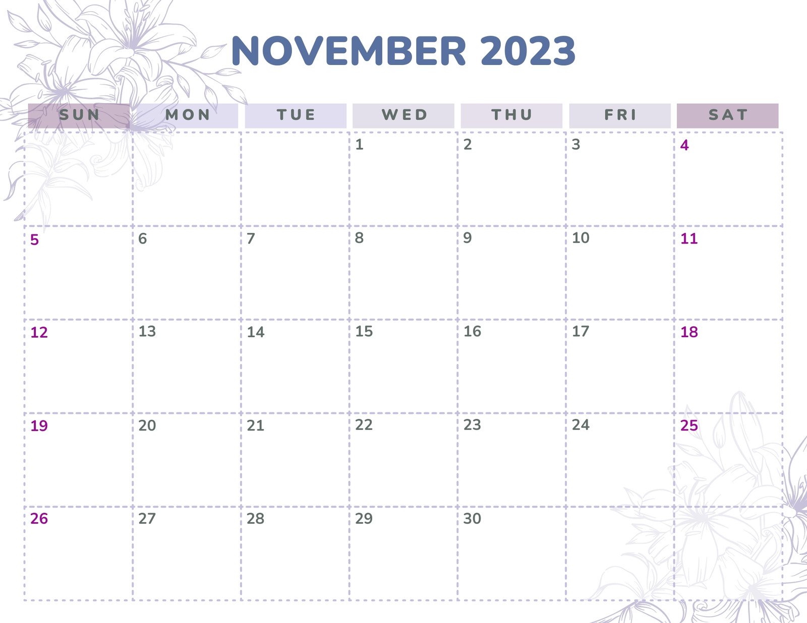 Free and customizable calendar templates
