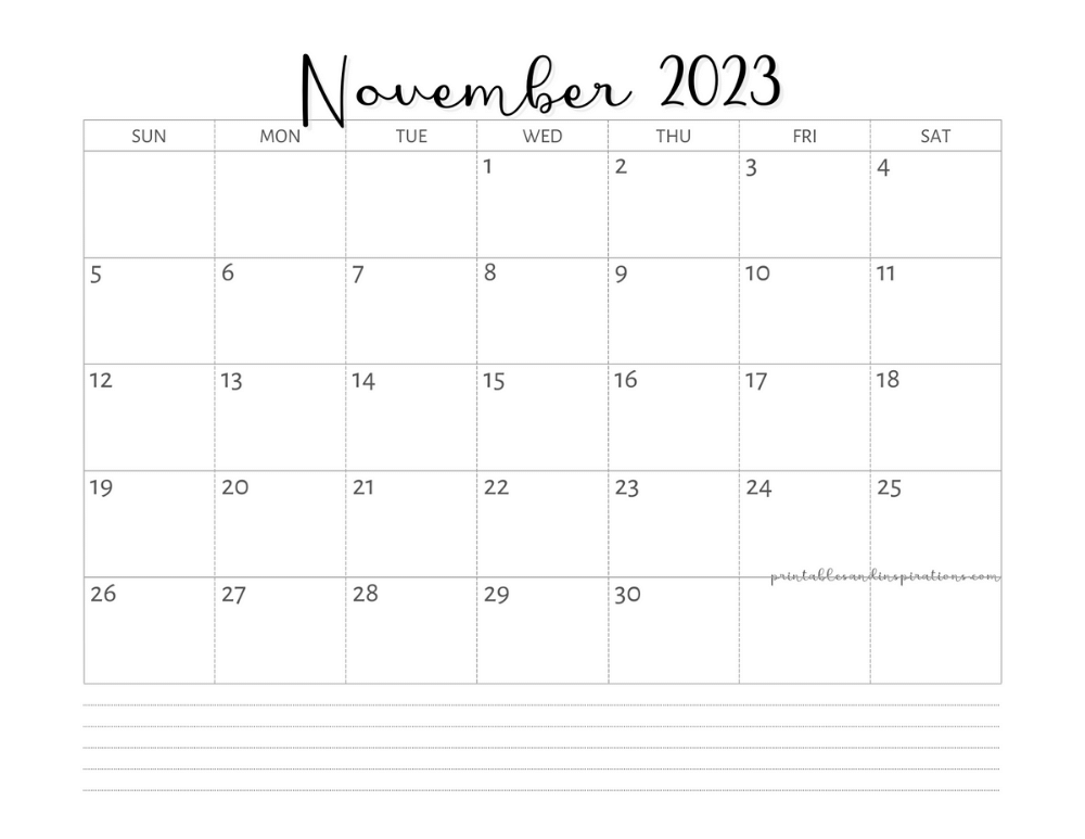 Free calendar printable pdf â simple minimalist