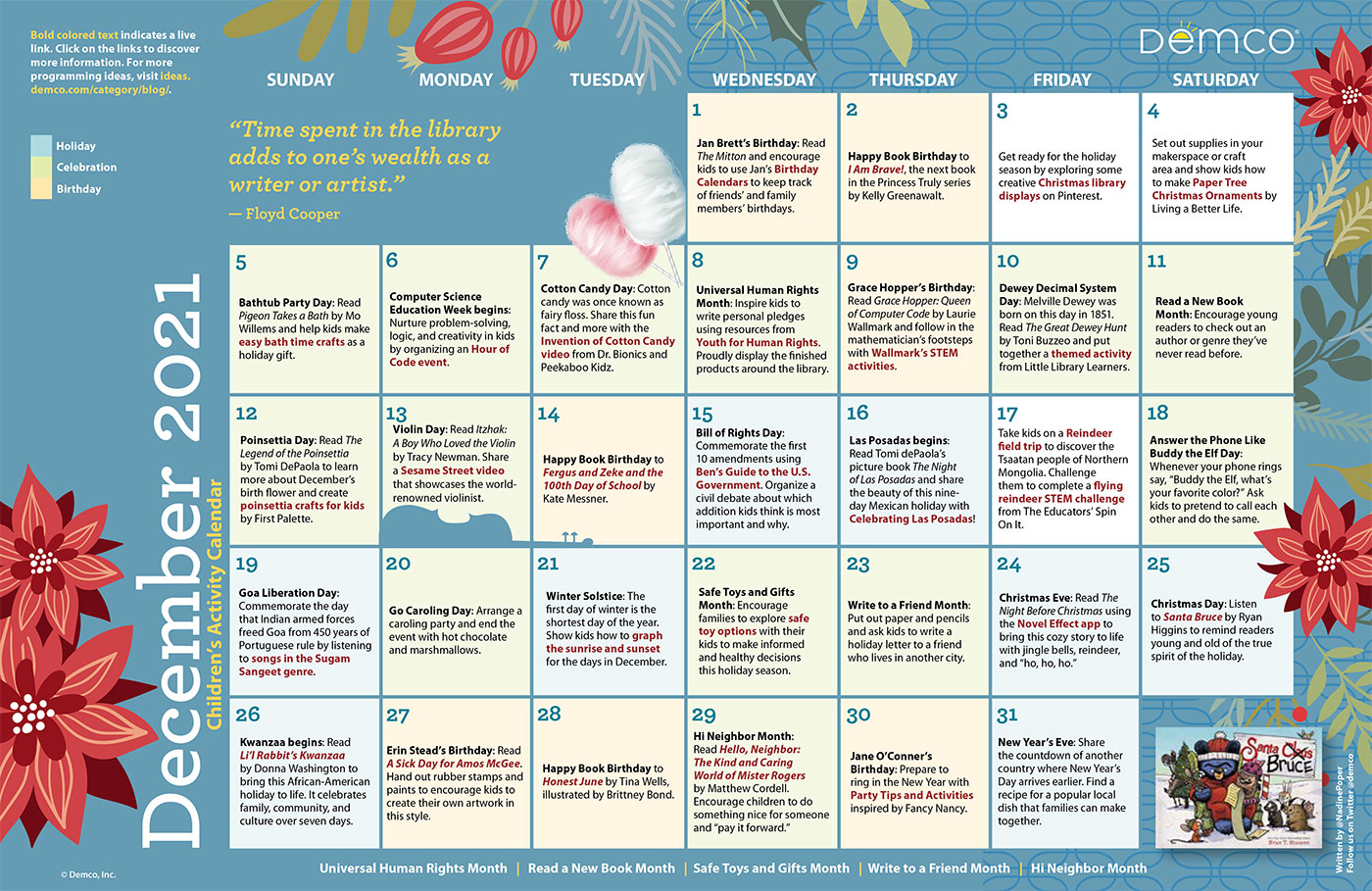 Childrens activity calendar december