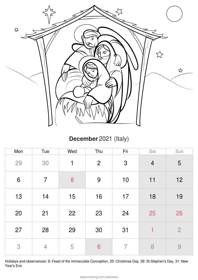 December calendar