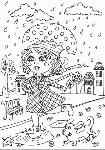 Peppy in october coloring page free printable coloring pages