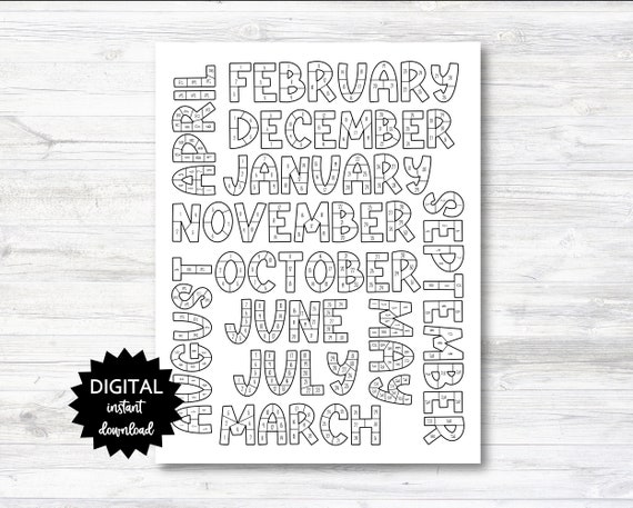 Habit tracker coloring sheet printable month habit tracker coloring sheet year habit tracker coloring sheet mixed up printable n instant download