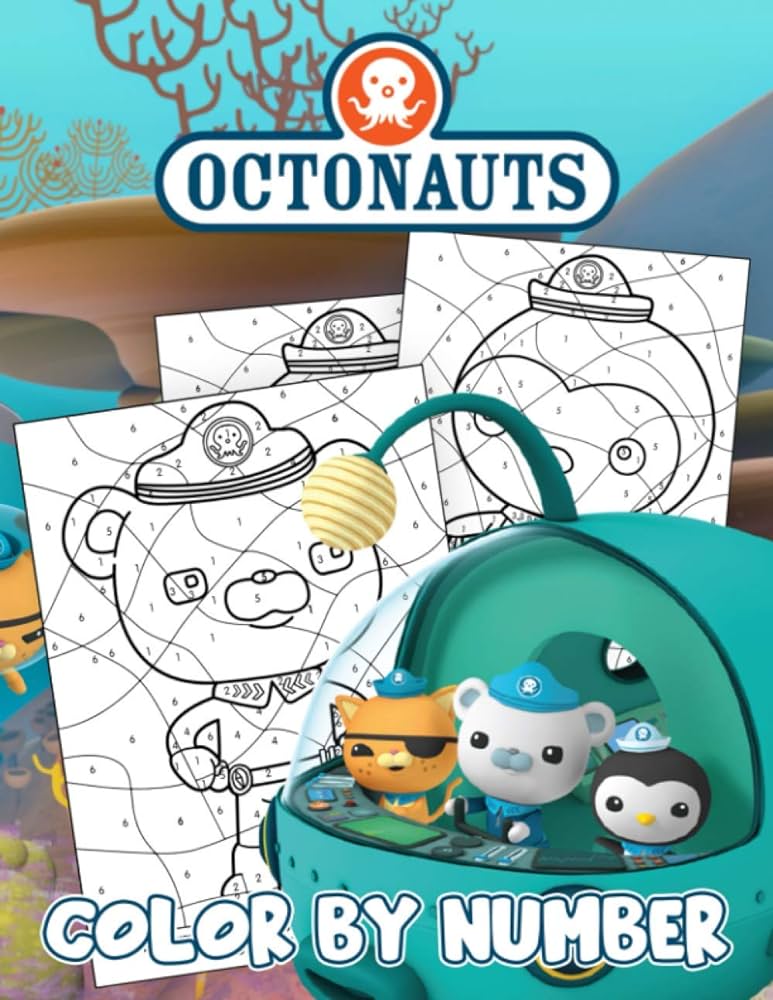 Octonauts color by number a cool coloring book providing lots of designs of octonauts to relax and cultivate imagination brun noel books