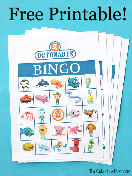 Octonauts birthday party free printable bingo game