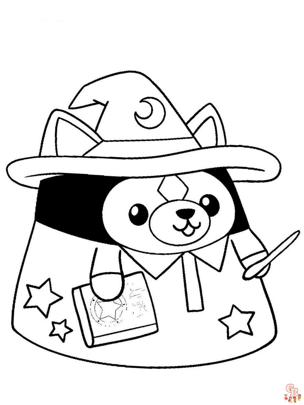 Squishmallows coloring pages for kids free printable sheets