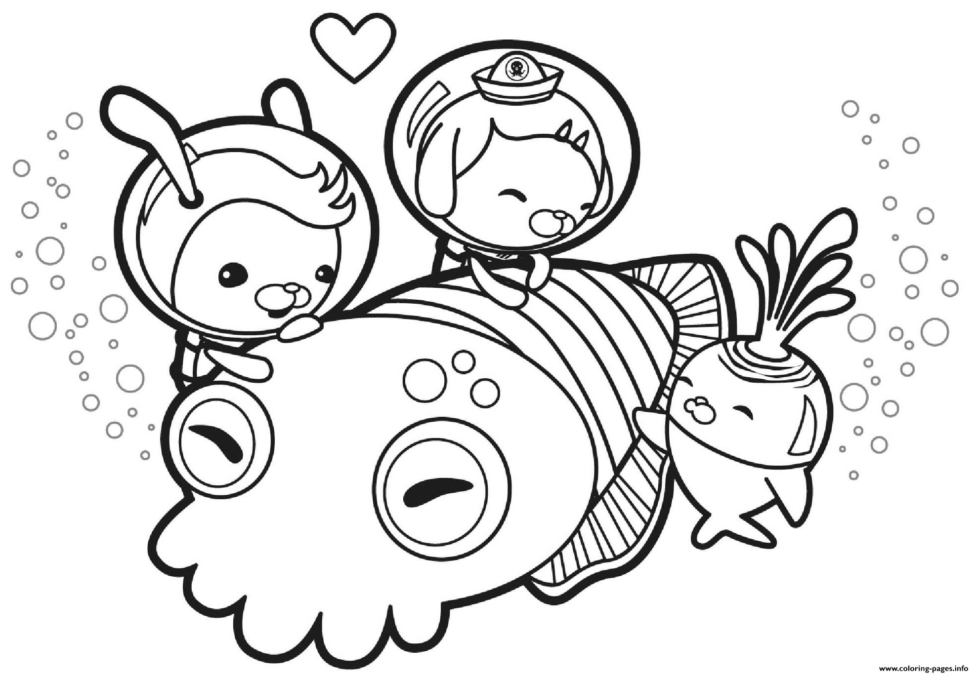Cuddle with a cuttlefish octonauts coloring page printable