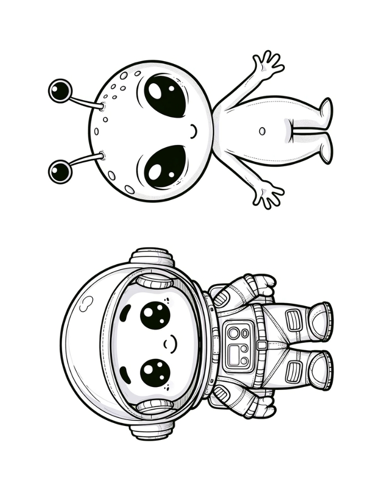 Free astronaut coloring pages for kids
