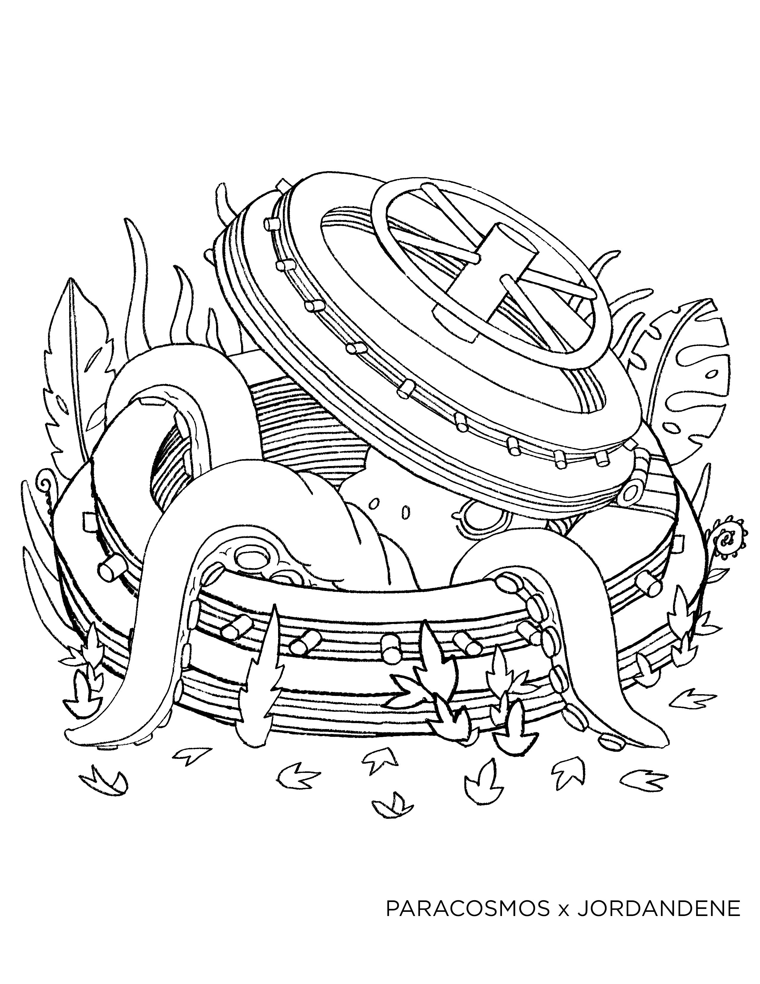 Octopod free coloring page â