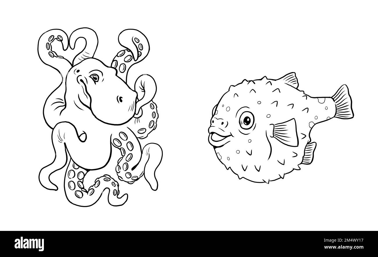 Tentacles octopus cut out stock images pictures