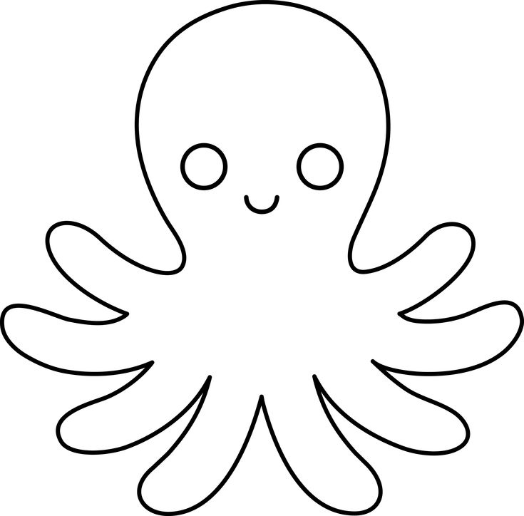 Octopus outline ocean crafts octopus outline coloring pages