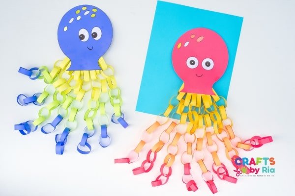 Easy paper chain octopus craft
