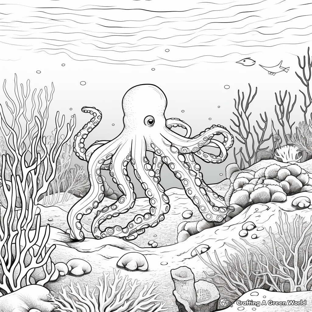 Octopus for adults coloring pages