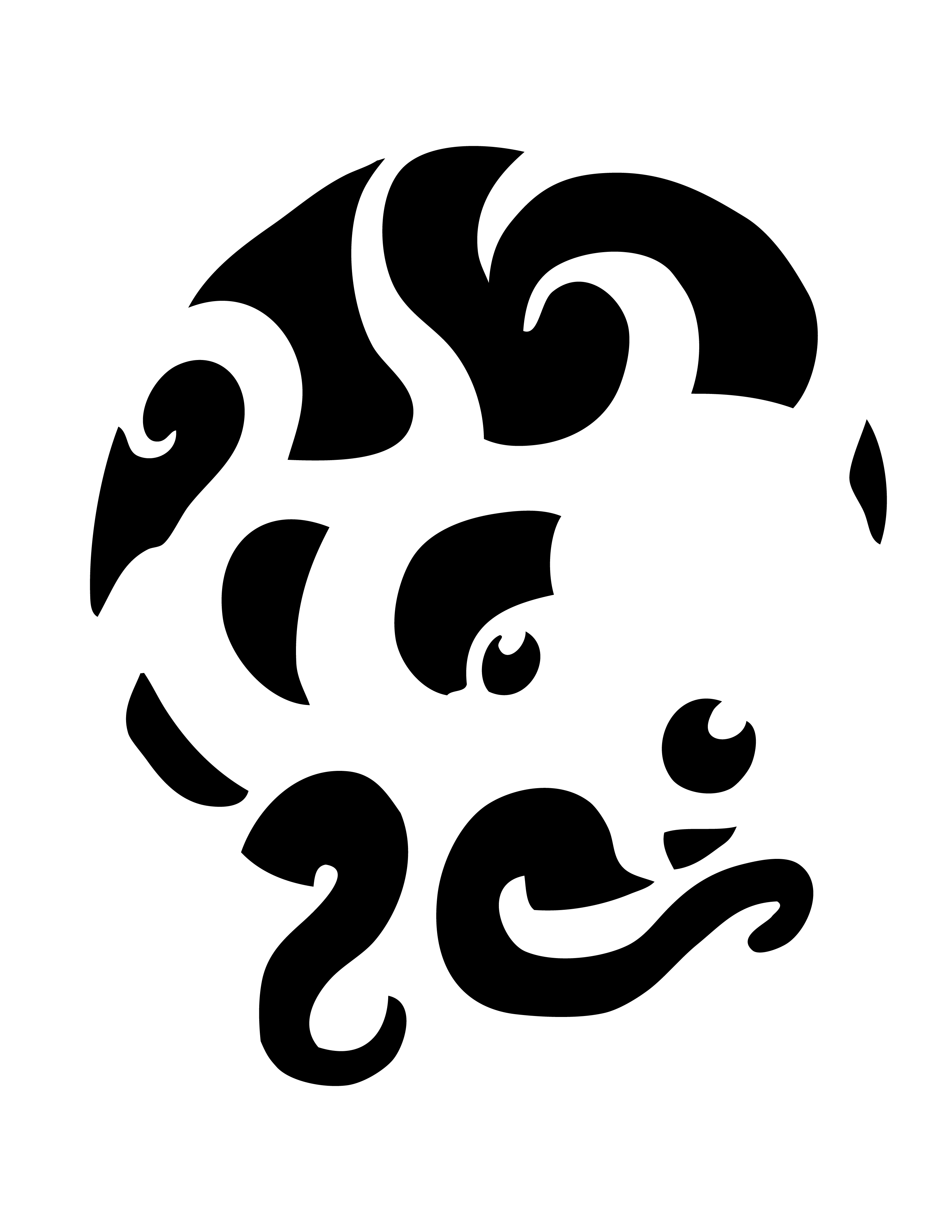 Octopus pumpkin stencil