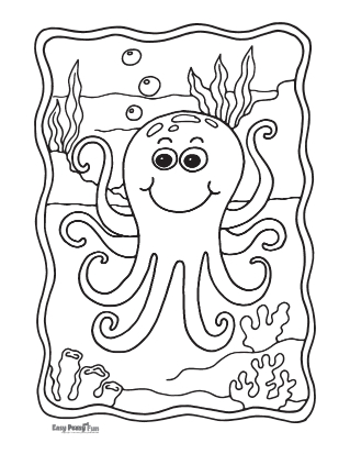 Octopus coloring pages