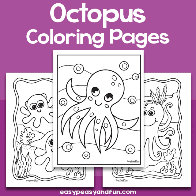 Octopus coloring pages